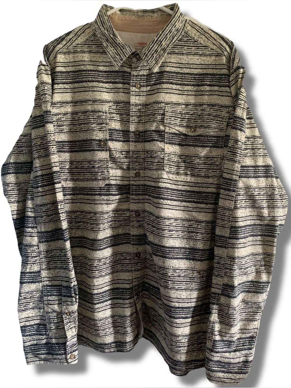 Burton Zebra Print Button Down Long Sleeve Shirt Size XL